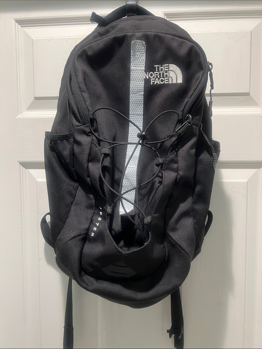 The North Face Black Backpack with Reflective Stripe